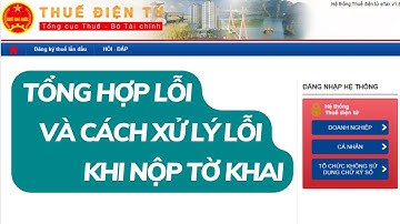 Một số lỗi thường gặp khi nộp tờ khai trên thuedientu.gdt.gov.vn