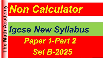 SET B- 2025/Specimen Paper 1 /0580/01/Worked Solutions/IGCSE Maths Paper/Paper 1-Part 2(Q-14 to 24)