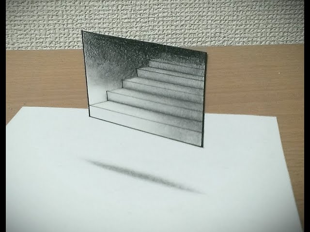 トリックアート】空中に階段を出す方法 How to make a staircase
