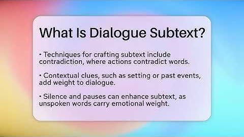 What Is Dialogue Subtext? - The Prose Path