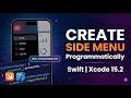 How to Create Side Menu Programmatically | Swift | Xcode 15.2