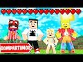 Minecraft pero *COMPARTIMOS CORAZONES TODO el SERVIDOR* - Minecraft Aleatorio