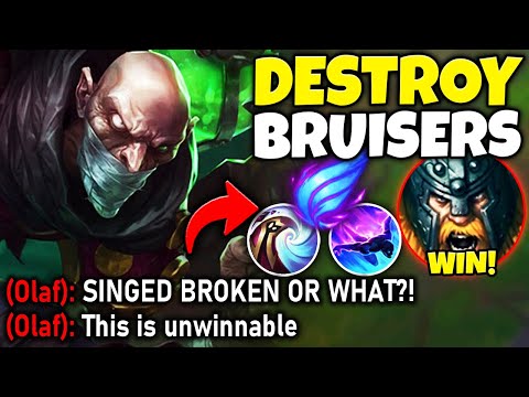 HOW TO CRUSH BRUISER MATCHUPS WITH SINGED TOP! (TAKE THIS RUNE SET UP)