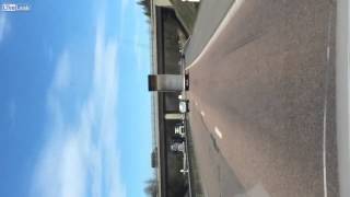 LiveLeak.com -  truck with raised platform rams bridge
