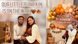 OUR OFFICIAL PUMPKIN THEMED BABY SHOWER ! | Deja lee