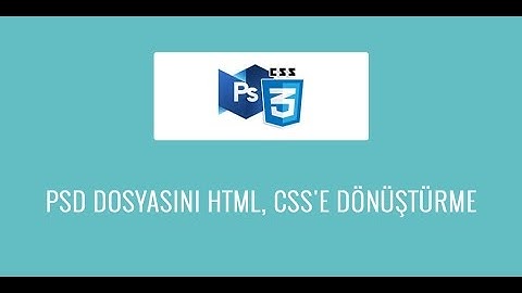 Flat PSD Dosyasını HTML, CSS