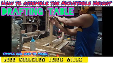 How to assemble the Adjustable Height Drafting Table | Drawing Table | Woodworking | DIY Projects