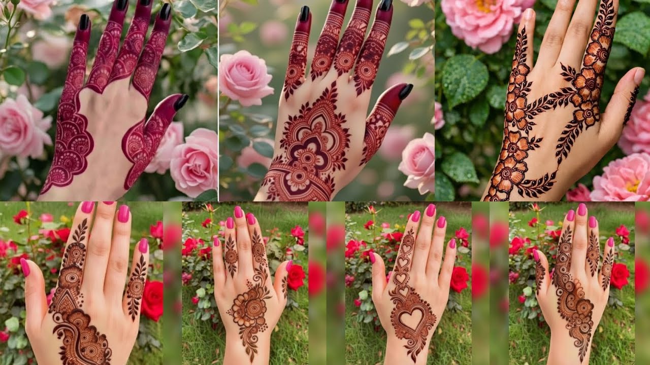 Back hand mehndi design simple easy and beautiful 