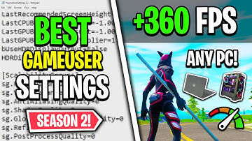 The *BEST* Game User Settings in Fortnite Season 2! 🔧 (Boost FPS + Reduce Input Delay)
