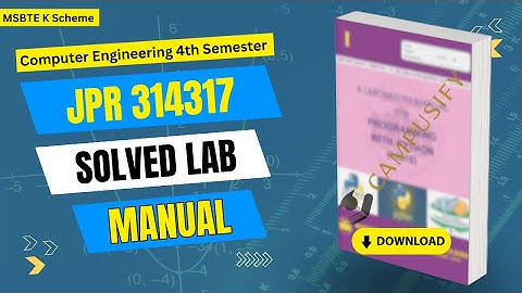 JPR Solved Manual Answers 314317 | Manual Answers | MSBTE