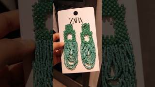 Zara green 💚 colour small bead earring | Zara latest earring design #zara #earrings #shorts #ytviral