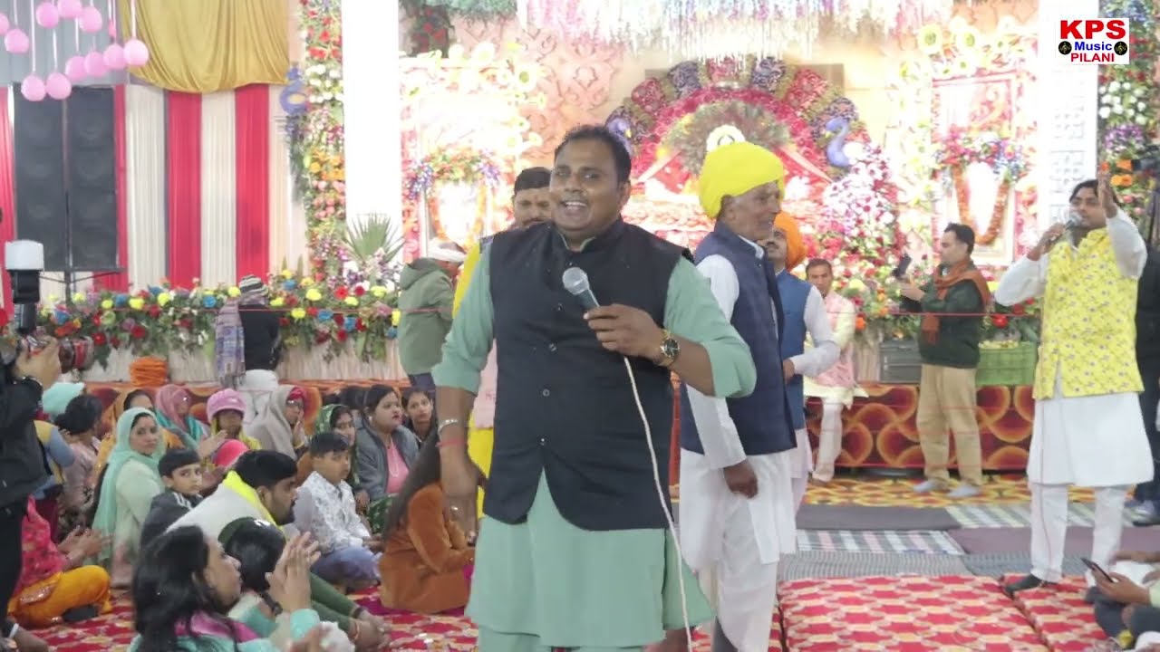 🌸 Драгоценный бхаджан для преданных Шьяма ❤️ Мукеш Фауджи LIVE | Хату Шьям Дарбар Сураджгарх | КП...