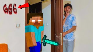 HEROBRİNE EVİME GELDİ! 😱 Gerçek Hayatta Minecraft