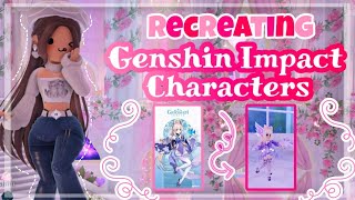 Recreating GENSHIN IMPACT CHARACTERS in Royale high | Roblox Recreating GENSHIN IMPACT CHARACTERS in Royale high | Roblox
