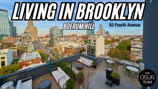 Touring a LUXURY Brooklyn Rental Apartment Building in NYC