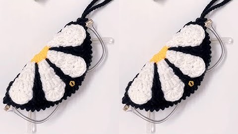 Hướng dẫn móc túi đựng kính hình hoa cúc - Crochet Bag Tutorial