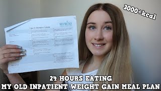 Eating My Old HIGHEST Inpatient Meal Plan For 24 HOURS Anorexia Recovery