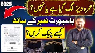 Check Umrah Visa status in 2025 | How to Check umrah visa online with Passport number