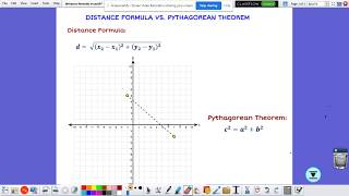 Distance formula vs Pythagorean Theorem