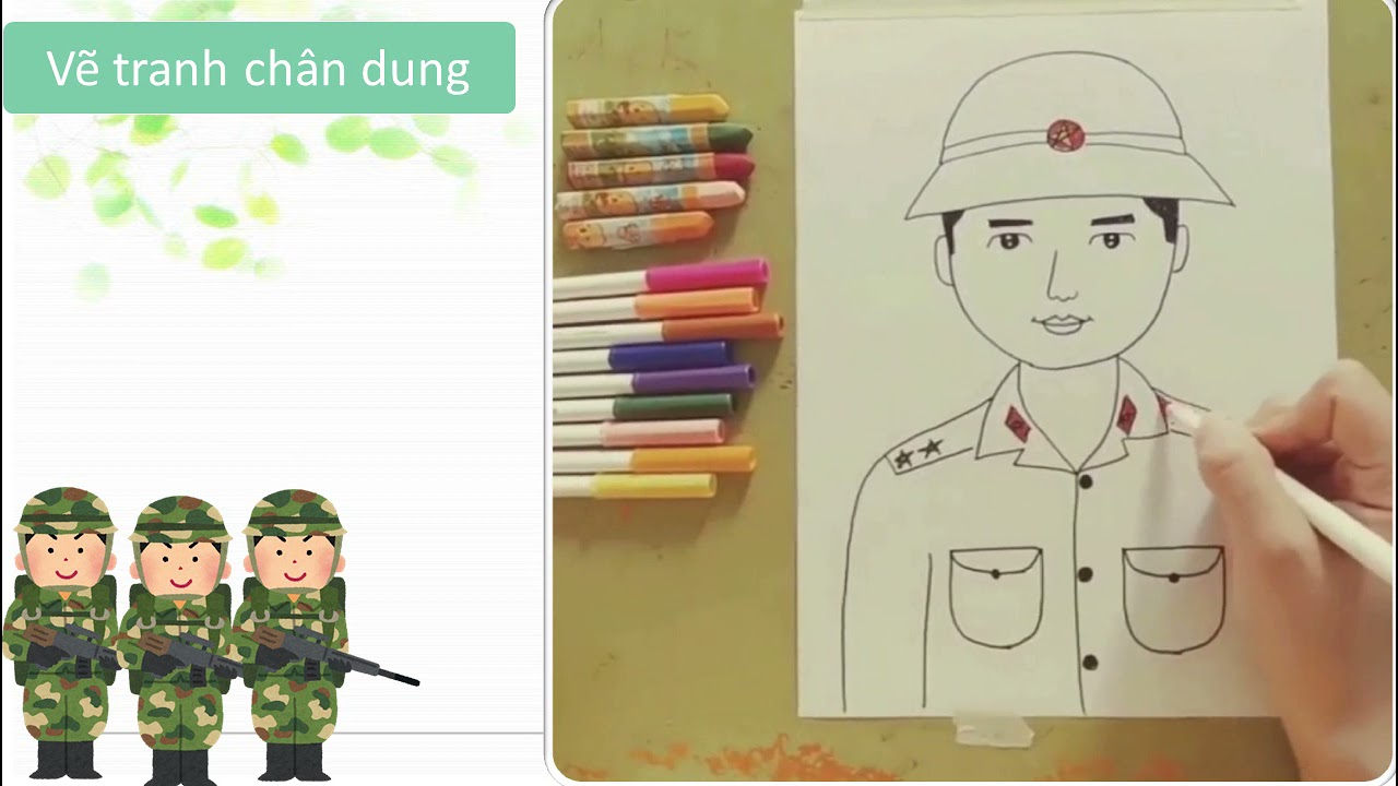 LỚP 3 CHỦ ĐỀ 4 TIẾT 10,11,12 VẼ CHÂN DUNG, VẼ TRANH ĐỀ TÀI BỘ ĐỘI | Khái quát các nội dung liên quan vẽ đề tài bộ đội đầy đủ nhất