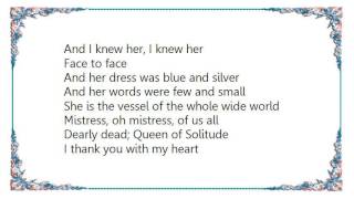 Leonard Cohen - Our Lady of Solitude Lyrics