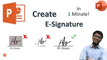How to create Professional E-SIGNATURE in PowerPoint | in 1 MUNITE!
