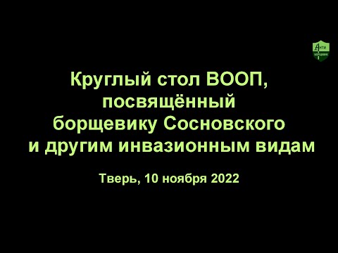 Встреча ВООП в Твери 10 ноября 2022 про борщевик Сосновского и другие инвазионные виды