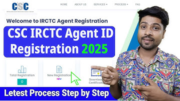 CSC IRCTC Registration 2025 | csc irctc agent id kaise le | csc irctc registration process