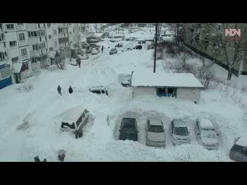 Apocalypse in Russia, Sakhalin is stopped! Snowfall in Yuzhno-Sakhalinsk