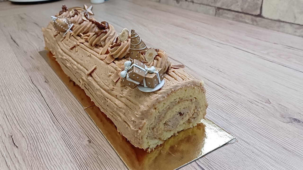 Recette Facile: Buche Praliné (crème mousseline) 🐿️🎅