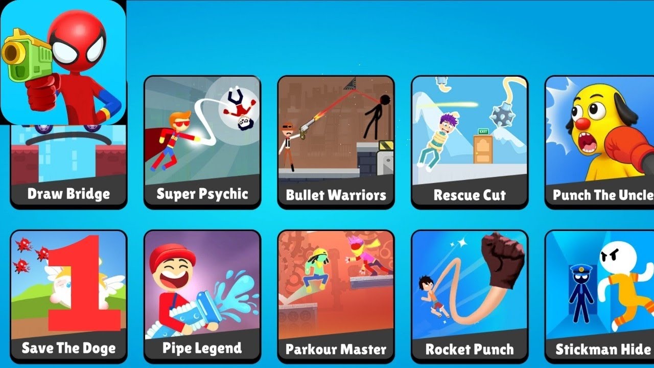 BonBon Stickman World Games - Gameplay Walkthrough Part 1 - Best Minigame World Games