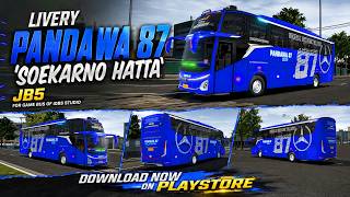 Livery PANDAWA 87  'SOEKARNO HATTA  [JB5] - IDBS Simulator Bus Sumatera, IDBS Bus Simulator screenshot 4
