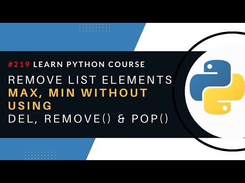 #219 Python List Remove Max Min Elements