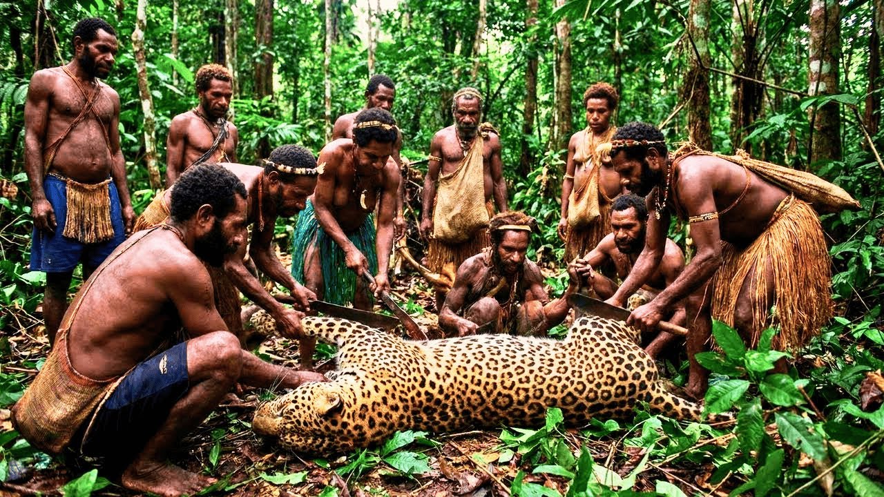 Indian Leopard Survival Hunt | Korowai Tribe Living 100% Off the Land | (Full Documentary)
