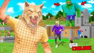 24 HOURS IN THE WORLD OF MINECRAFT CHALLENGE! - CHALLENGES IN GTA 5 ONLINE