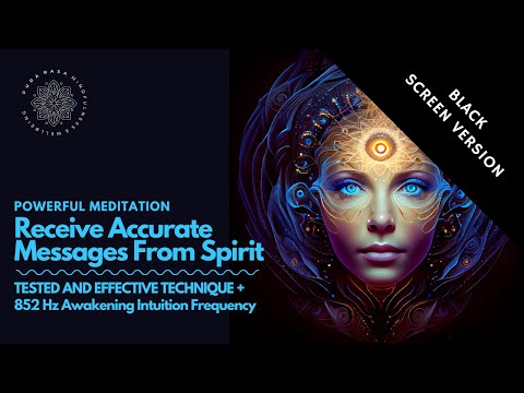 Connect To Your Spirit Guide, Unlock Psychic Communication, Guided Meditation (Black Screen Version)