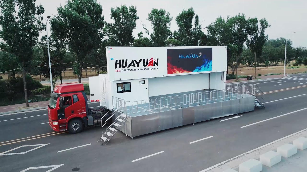LR425 Roadshow Semi-Trailer | 13m Mobile Stage with P5 LED Screen for Outdoor Events