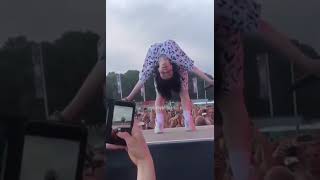 Billie Eilish doing a crazy stunt *flexible* tiktok celebfix#shorts #billieeilish