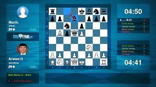 Chess Game Analysis Arwan13 - Msnfc 1-0 By Chessfriendscom