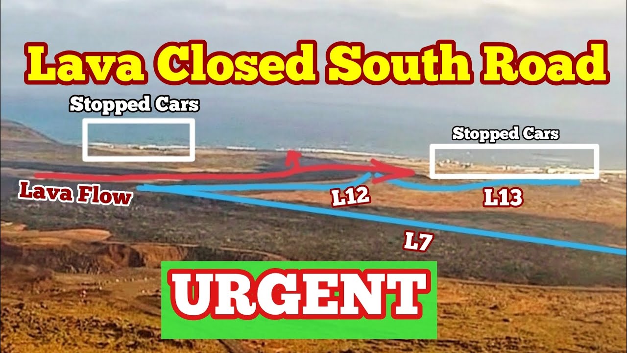 Lava Closed South Road Of Reykjanes Peninsula, Iceland Svartsengi ...