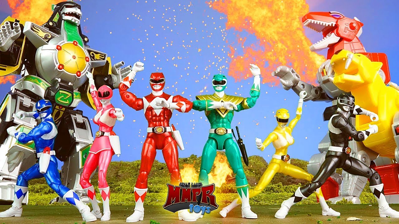 Epic Mighty Morphin Power Rangers Animation! & Dino Zord Toy Review! -  YouTube