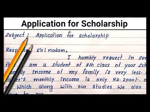 Application For Scholarship | Write Application To The Principal For Scholarship | 100% Scholarship