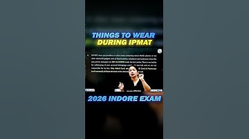 THINGS TO WEAR DURING IPMAT INDORE EXAM #shorts #ipmatwallah