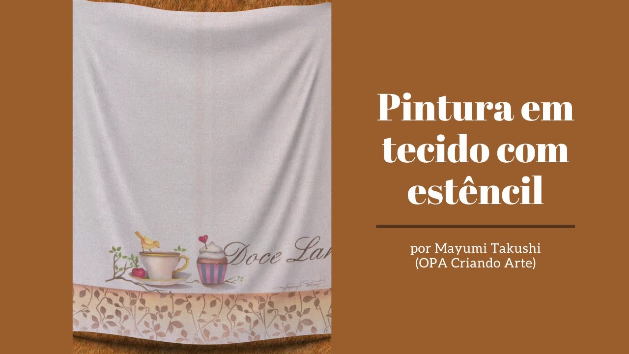 Pintura em tecido com estêncil