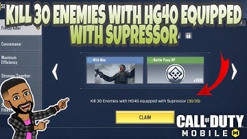 KILL 30 ENEMIES WITH HG40 EQUIPPED WITH SUPRESSOR FRENZY KILLER CALL OF DUTY MOBILE COD MOBILE CODM