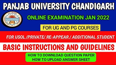 PUCHD ONLINE EXAM INSTRUCTION FOR USOL/PRIVATE/RE-APPER STUDENTS JAN 2022