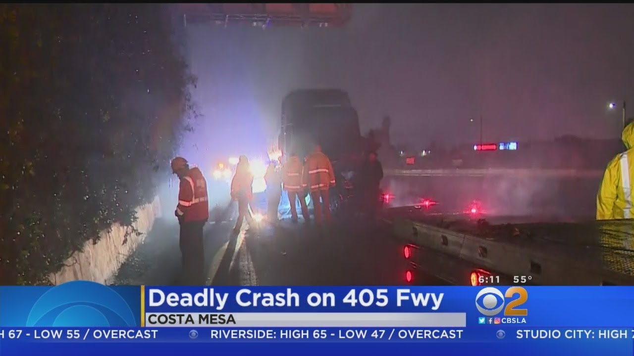 One Killed, 4 Hurt In Fiery Big Rig Collision On 405 Freeway In Costa ...