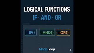 Excel IF, AND, OR Functions for Financial Modelling (P2E4)