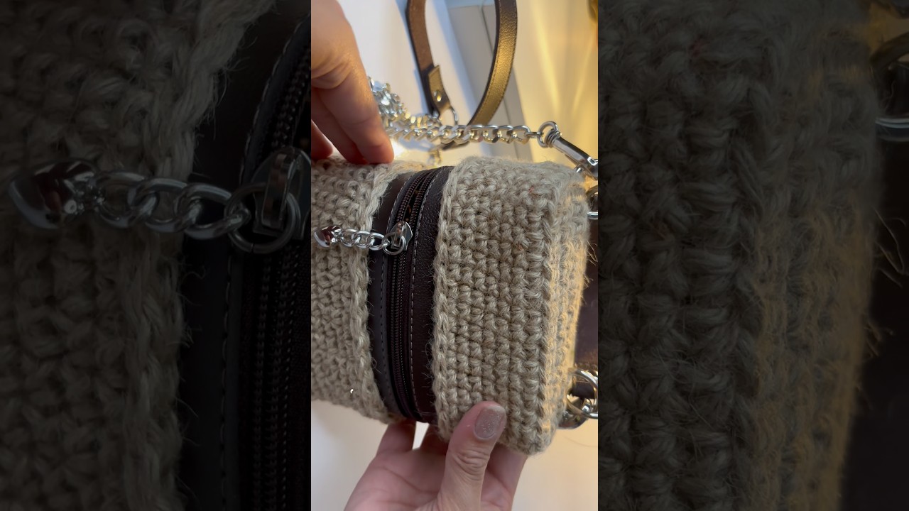 Bolsa de crochê com fio sisal 