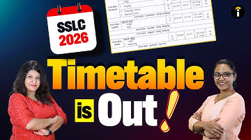 SSLC 2026 Final Exam Timetable Announced!